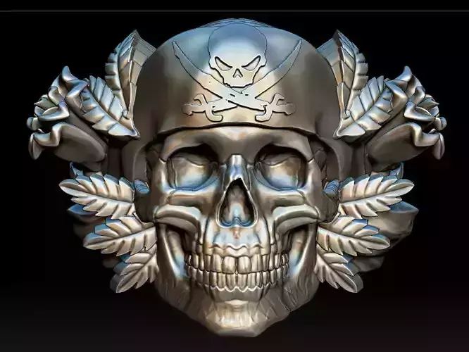 Skull ring 3D print model