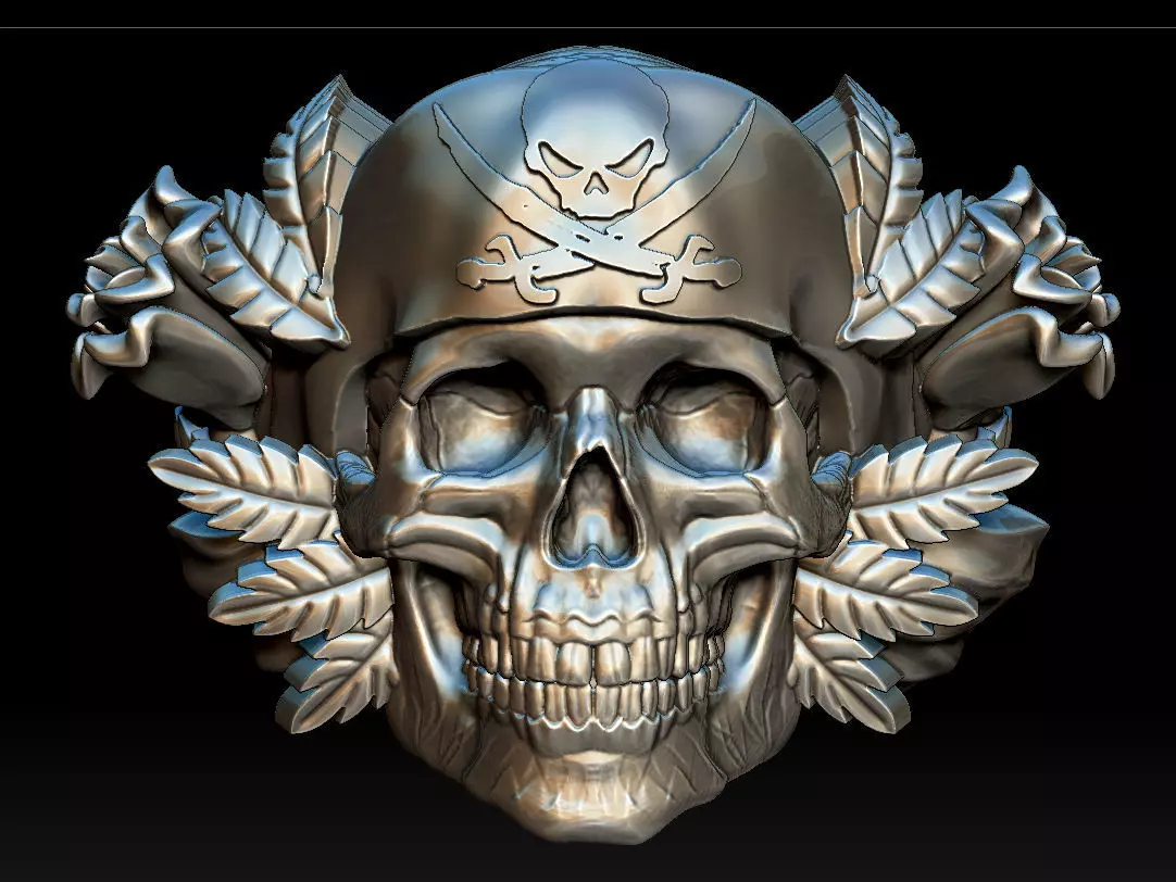 Skull ring 3D print model_0