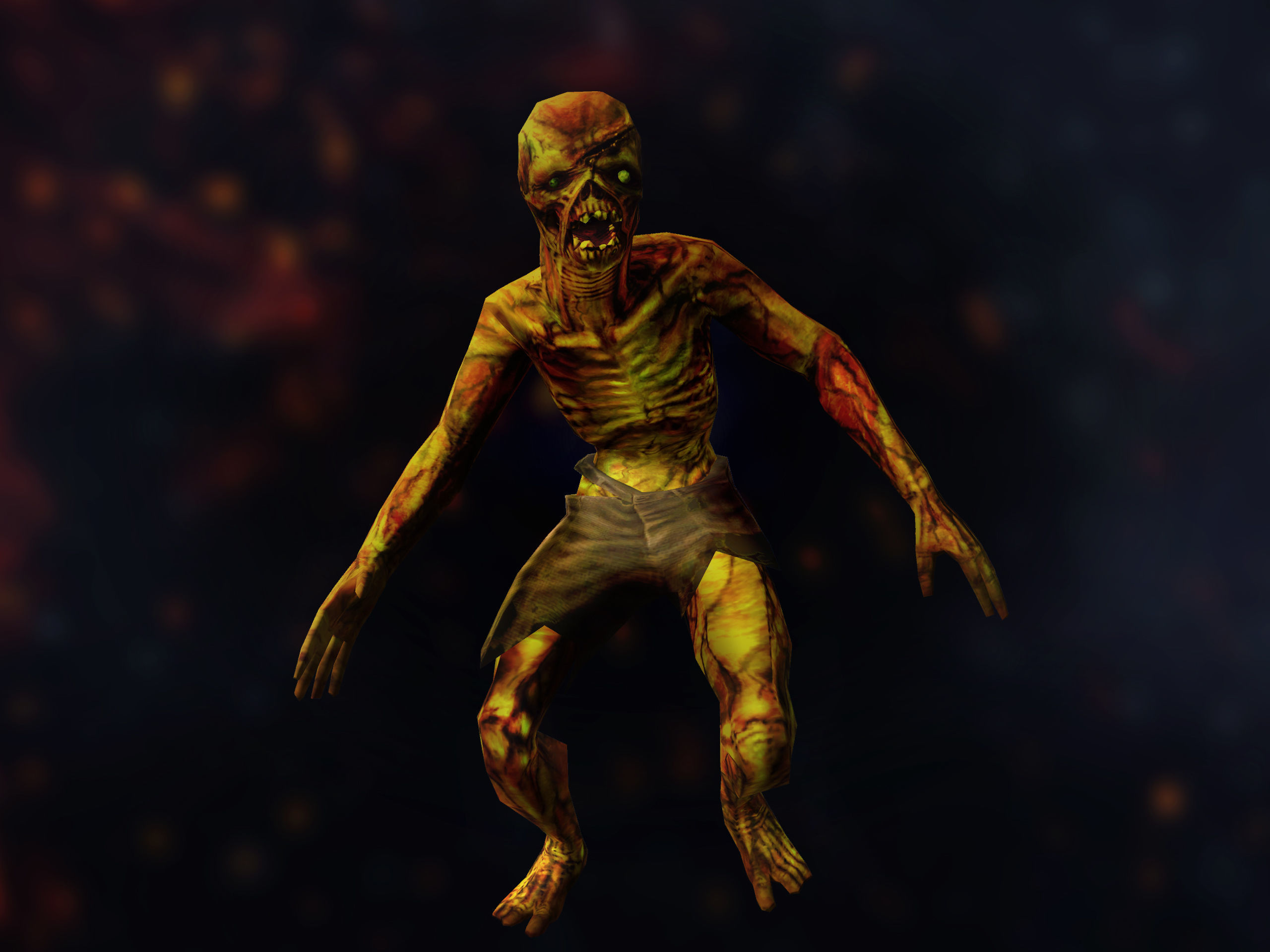 Zombie Character Pack Low-poly 3D model_4