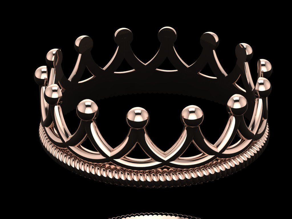 Crown Ring 04 3D print model_4