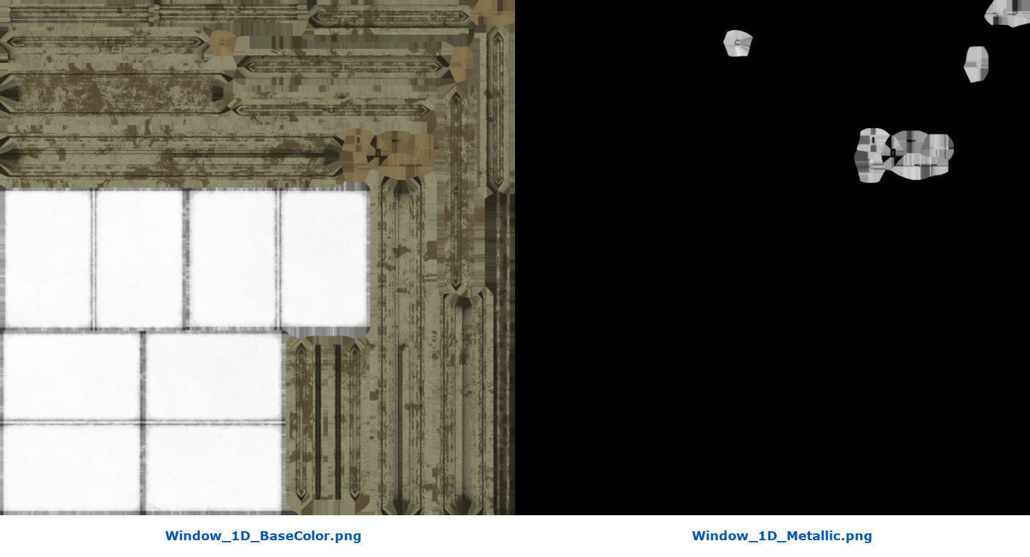 Window 1D Low-poly 3D model_9