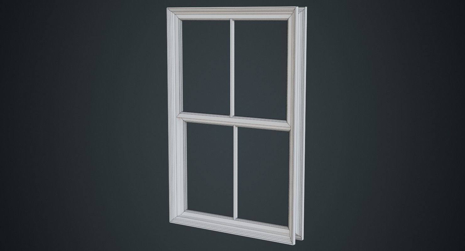 Window 1D Low-poly 3D model_6