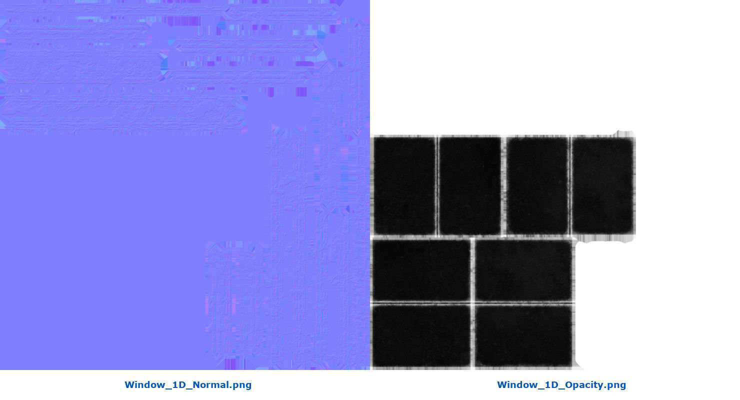 Window 1D Low-poly 3D model_10