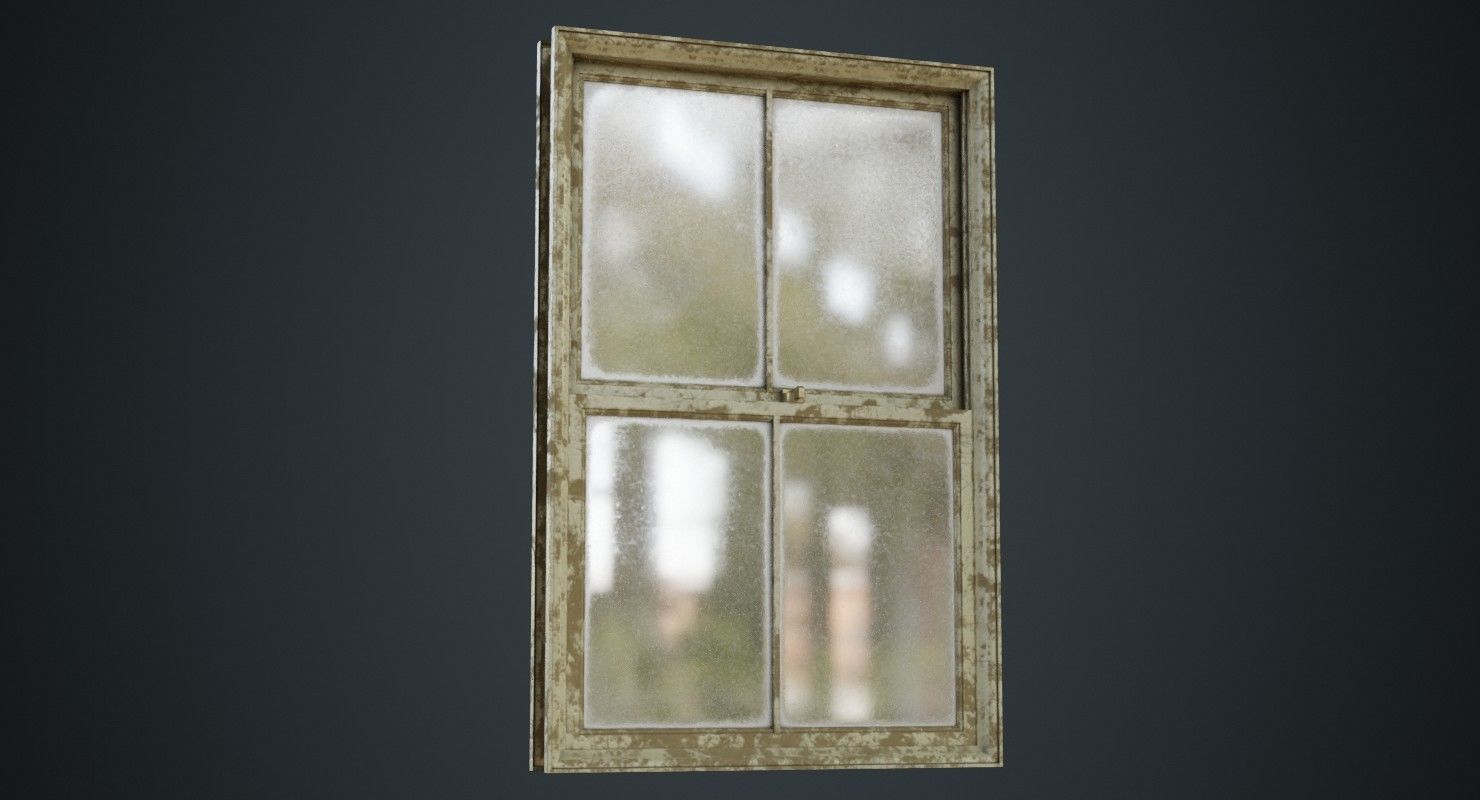 Window 1D Low-poly 3D model_3