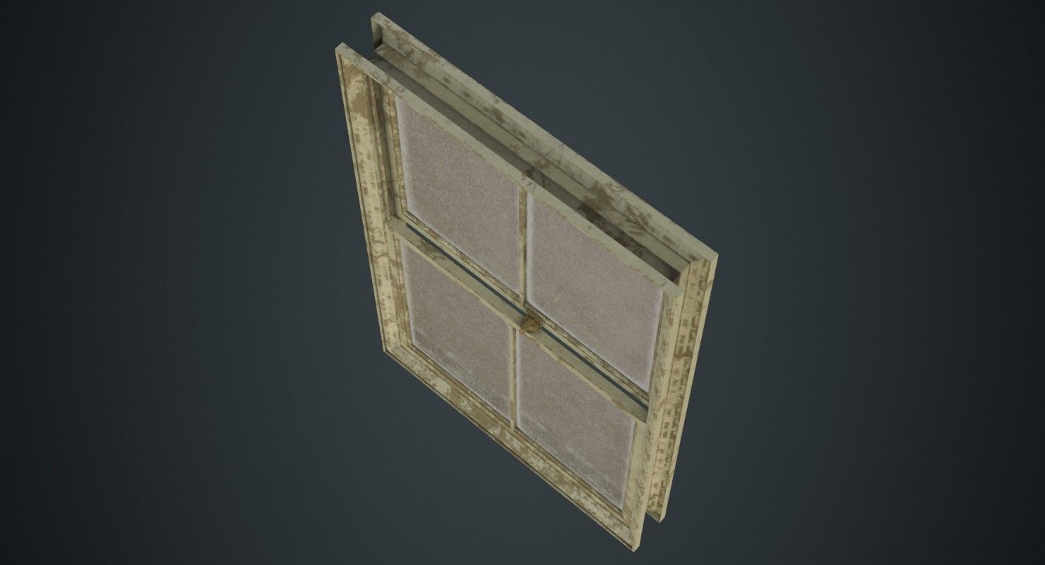 Window 1D Low-poly 3D model_2