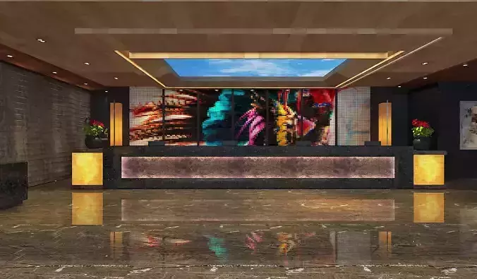 Five Star Hotel Urban Resort Lobby 3D model