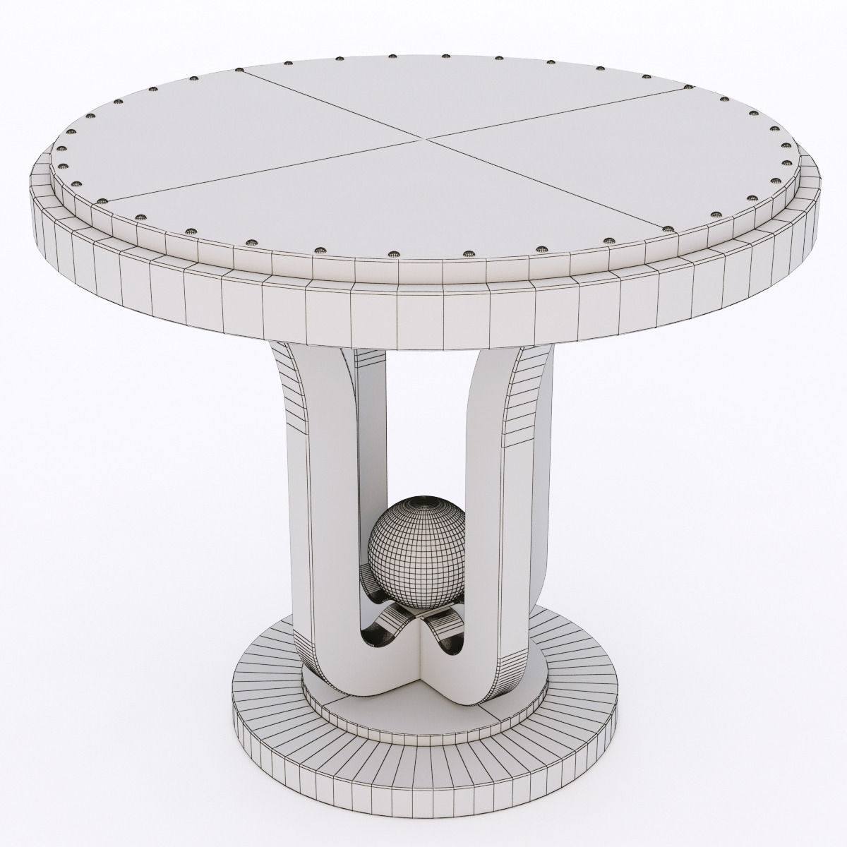 Francesco Molon T504 ROUND PERLA SMALL TABLE 3D model_4