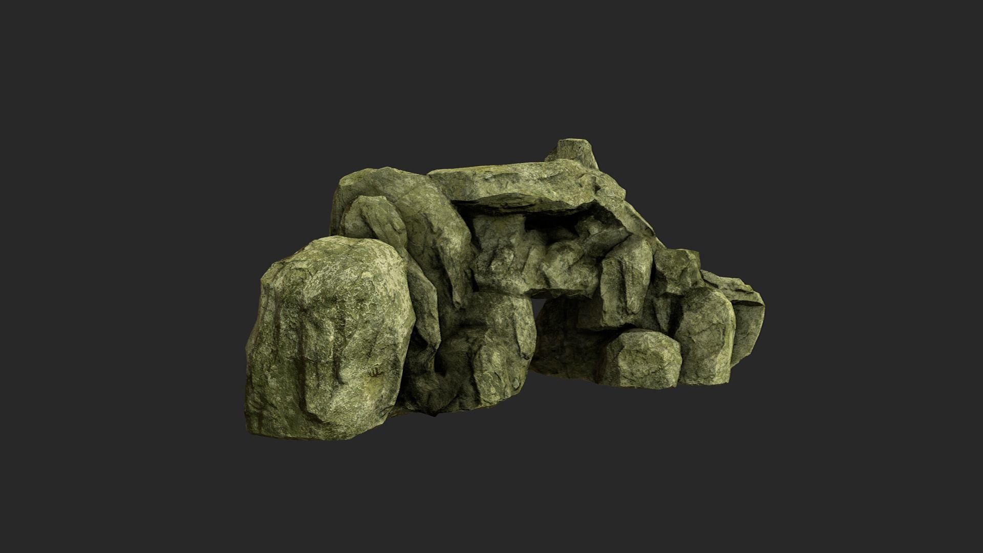 Desert Rock 2 Low-poly 3D model_1