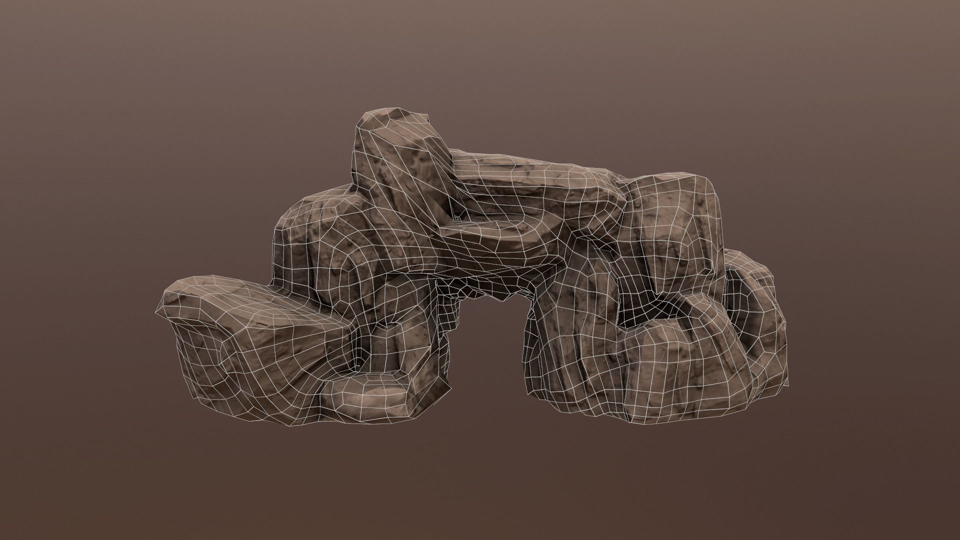 Desert Rock 2 Low-poly 3D model_10