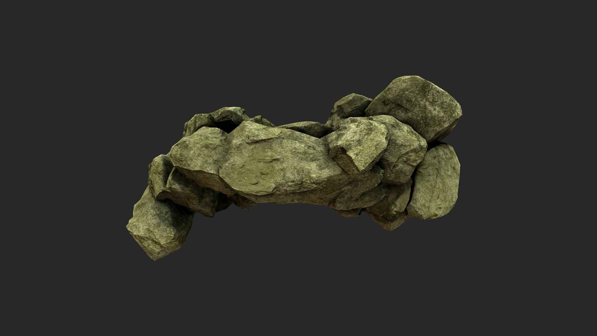 Desert Rock 2 Low-poly 3D model_6