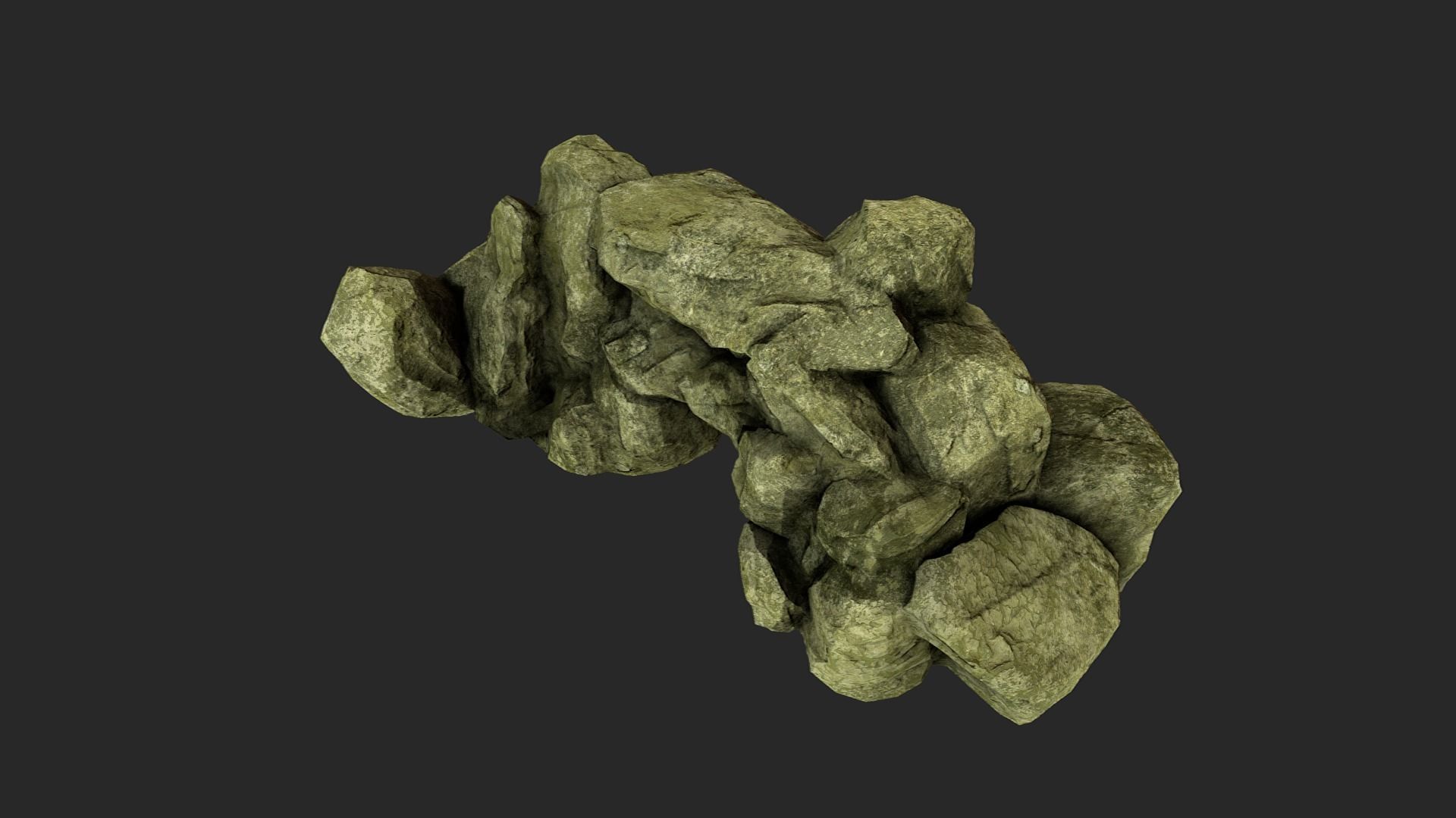 Desert Rock 2 Low-poly 3D model_7