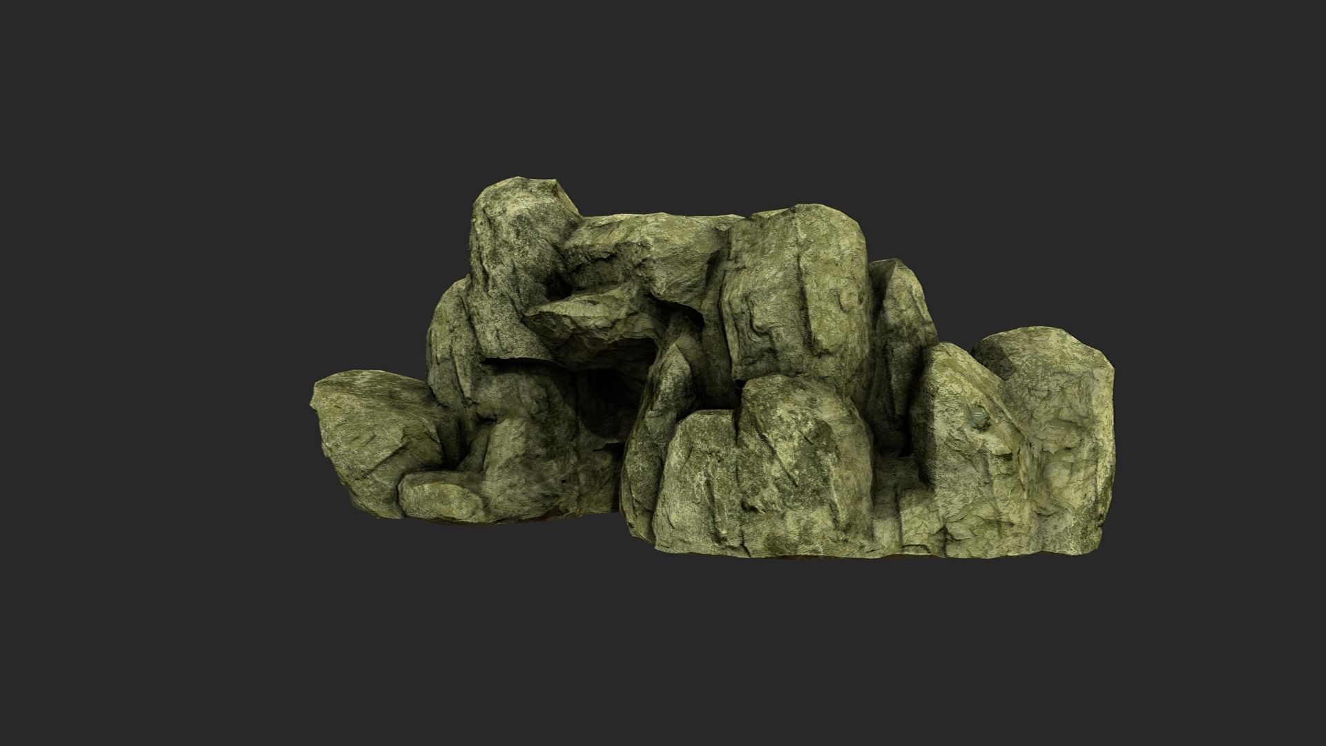 Desert Rock 2 Low-poly 3D model_2