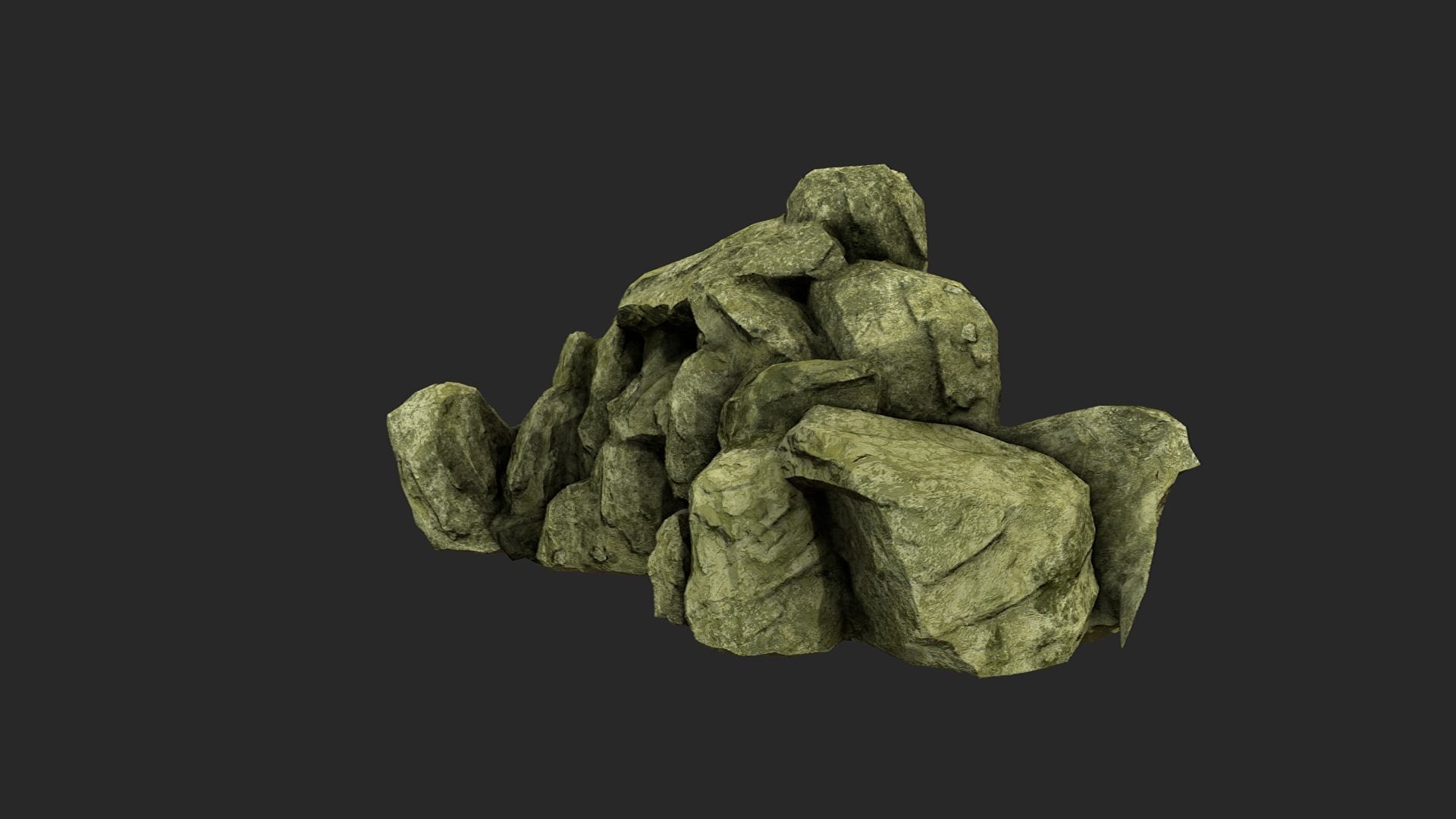 Desert Rock 2 Low-poly 3D model_5