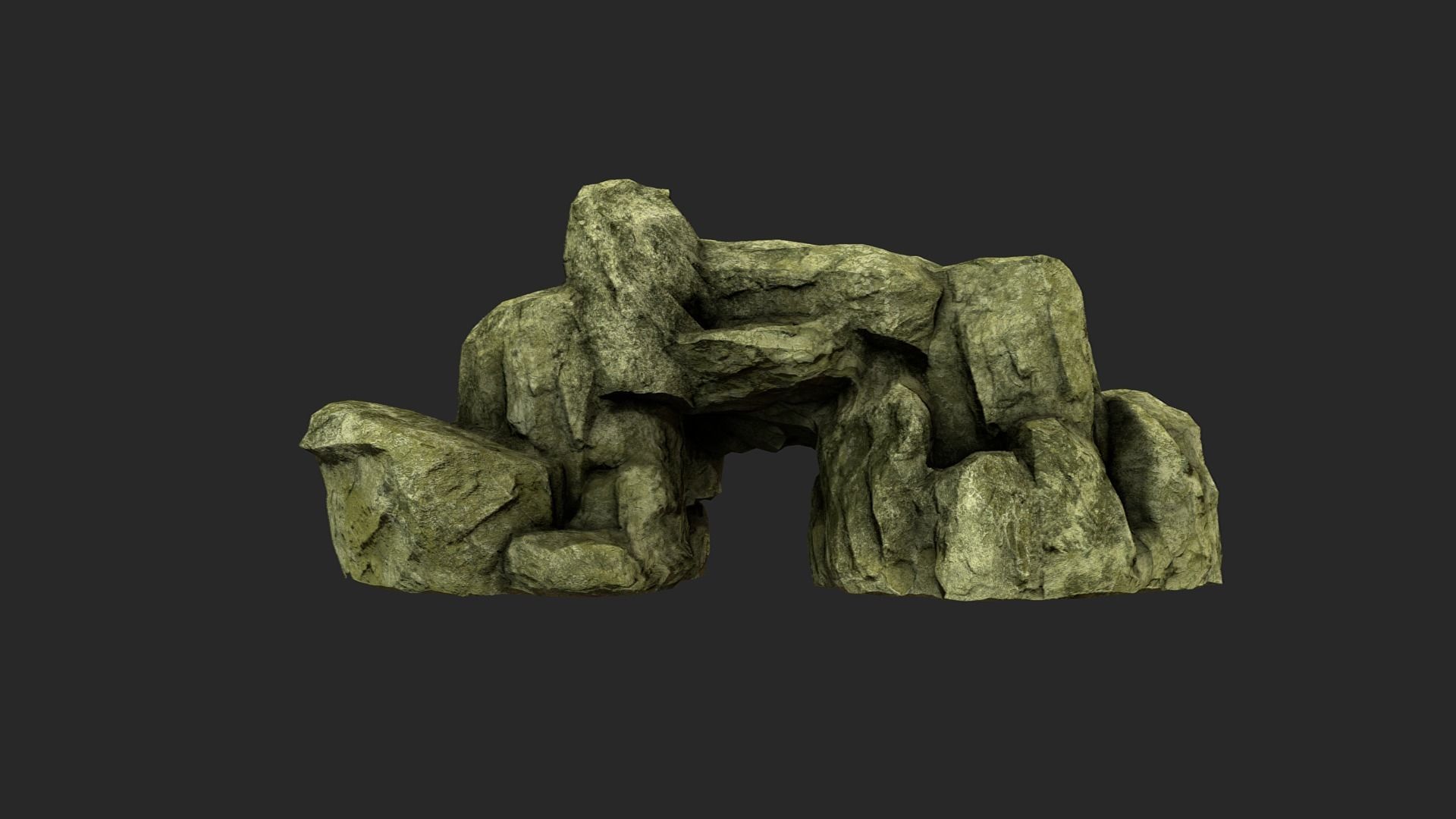 Desert Rock 2 Low-poly 3D model_3