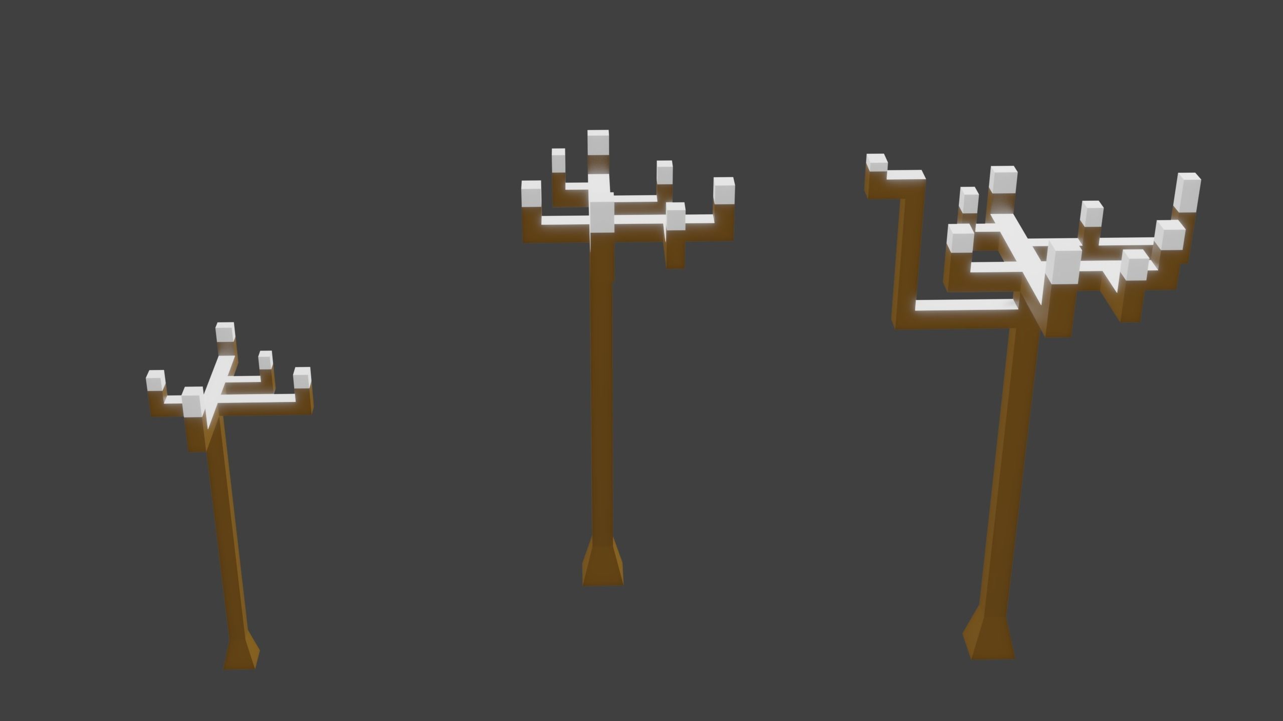 Blocky Trees Pack Low-poly 3D model_11
