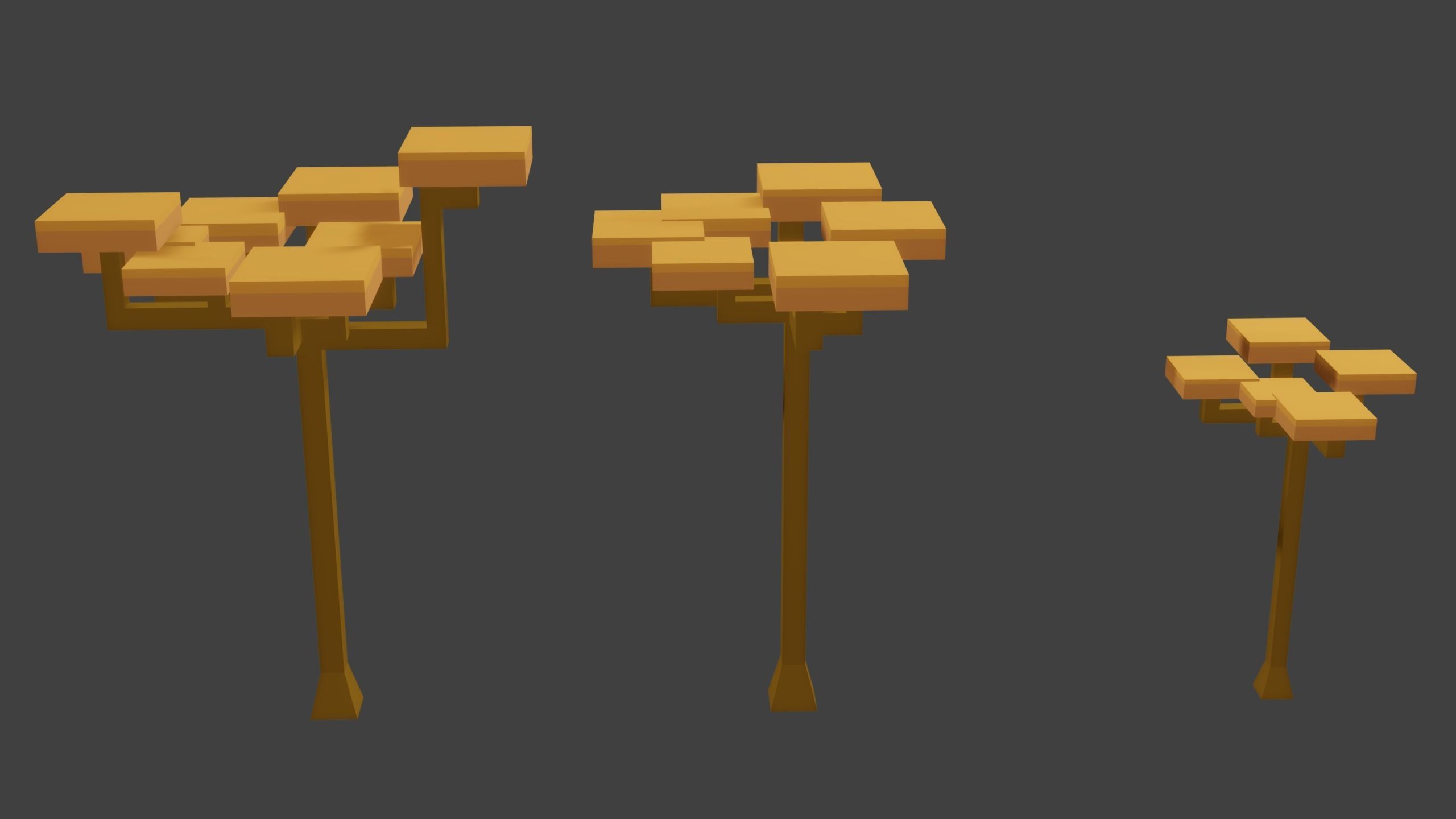 Blocky Trees Pack Low-poly 3D model_10