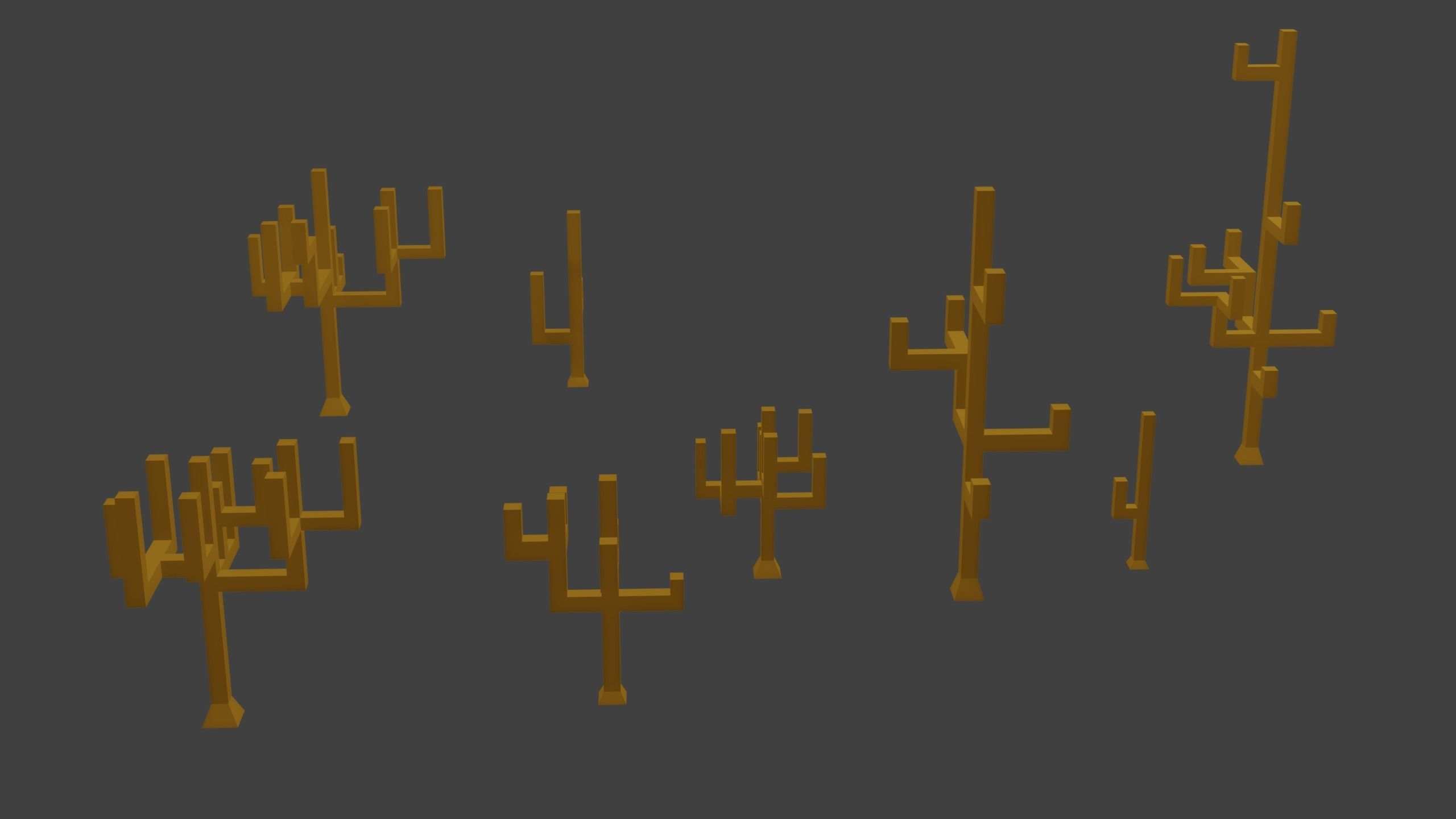 Blocky Trees Pack Low-poly 3D model_13