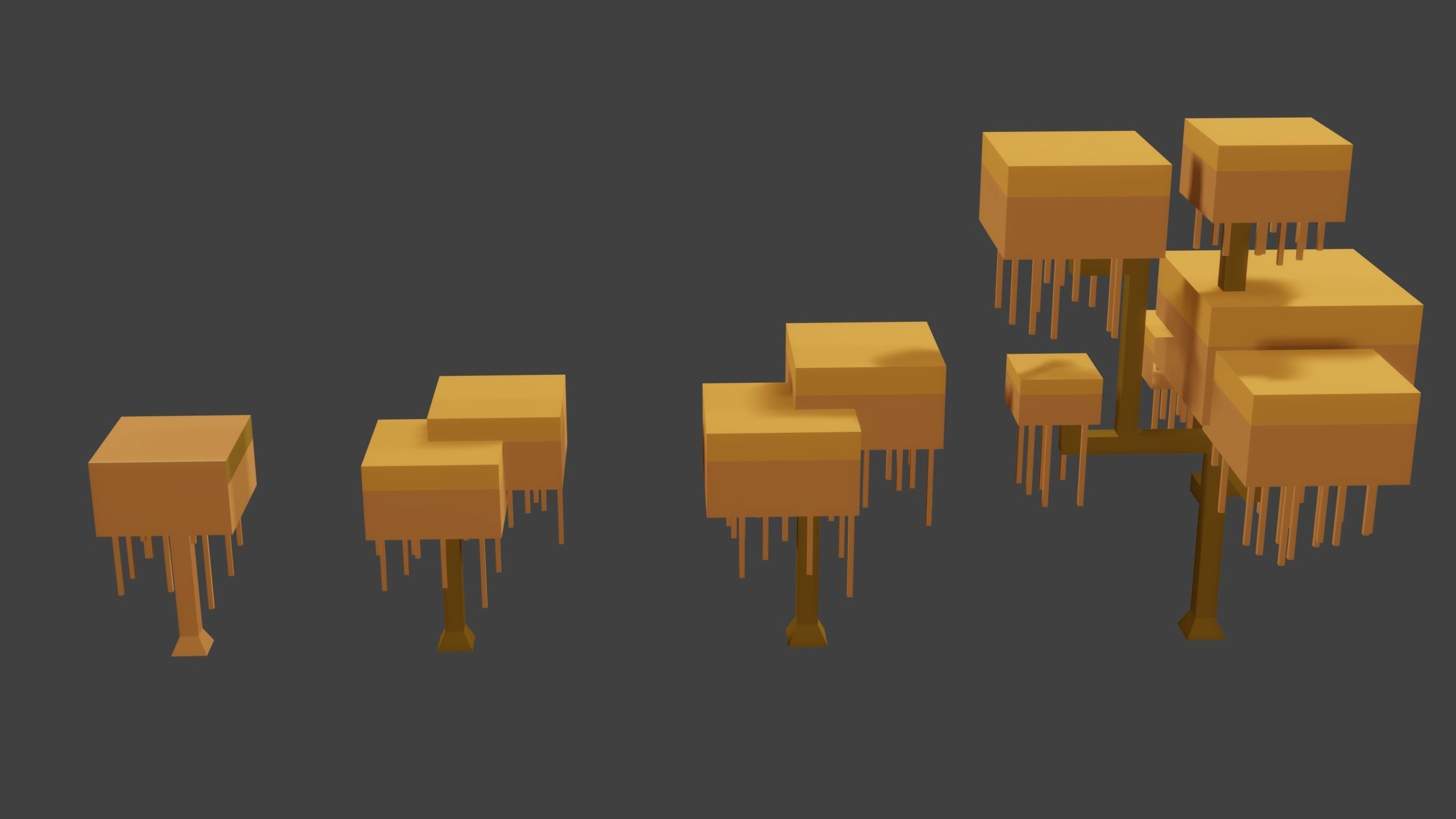Blocky Trees Pack Low-poly 3D model_4