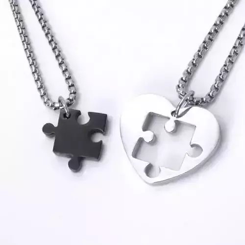 Heart Puzzle Necklace
