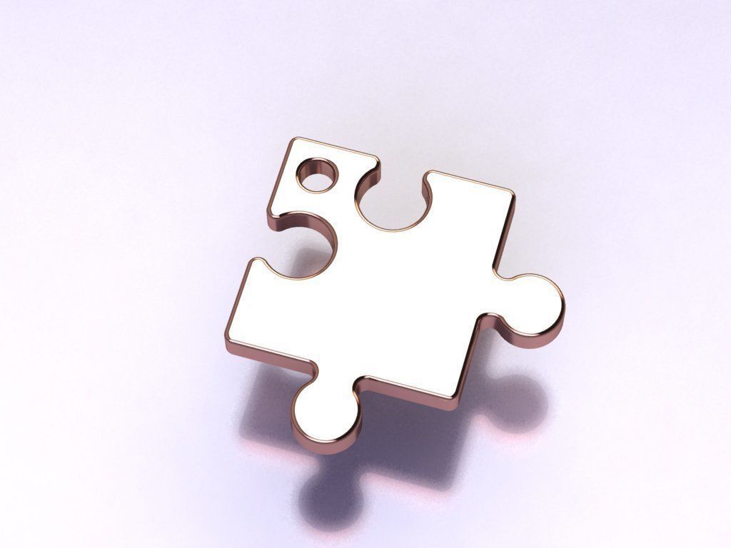 Heart Puzzle Necklace 3D print model_6