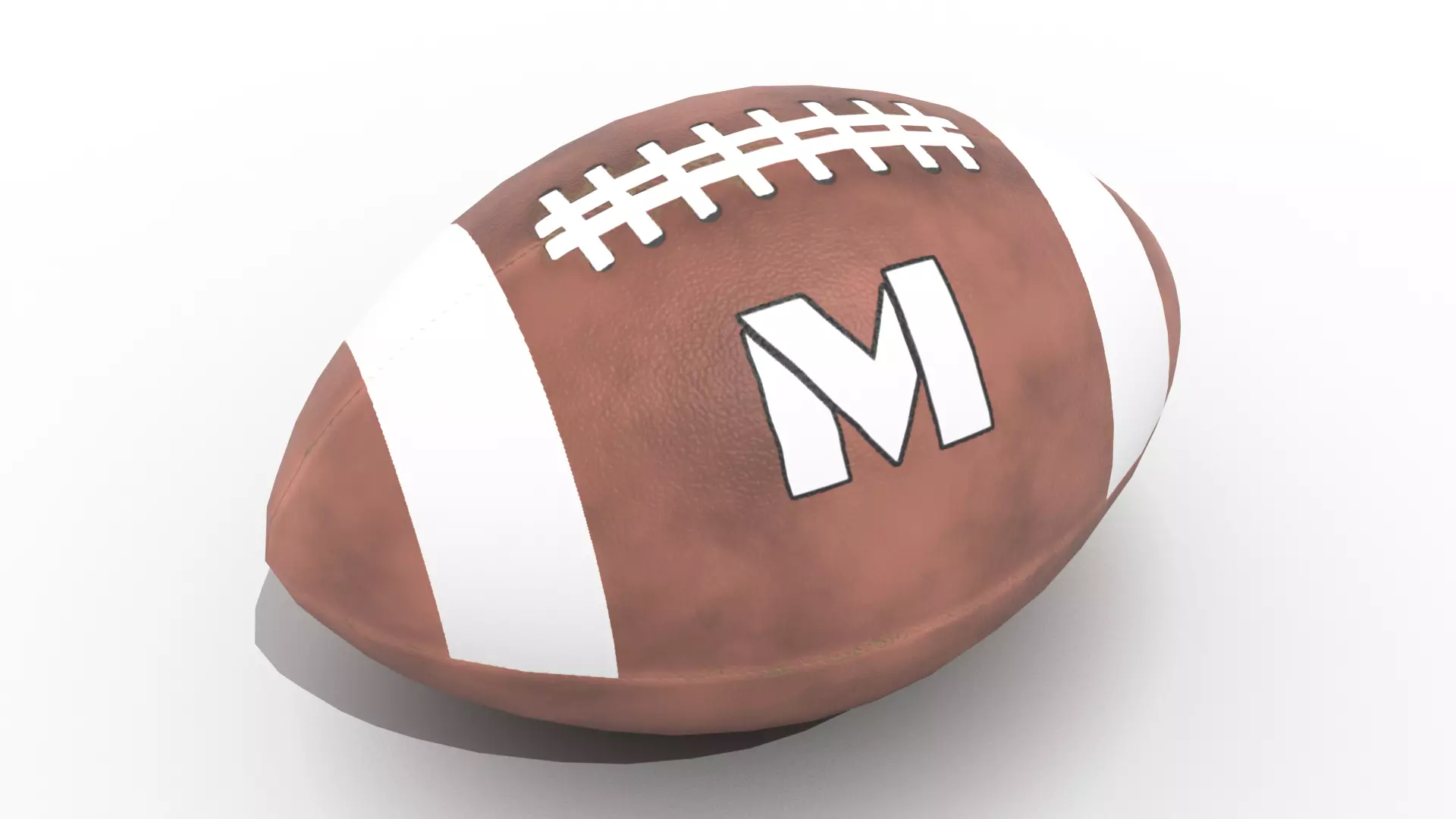 American Football Low-poly 3D model