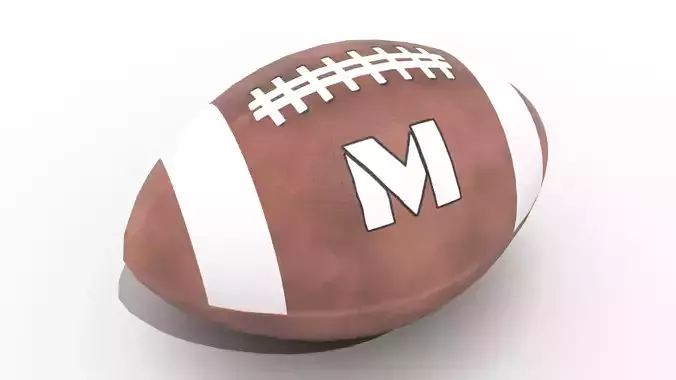 American Football  Low-poly 3D model