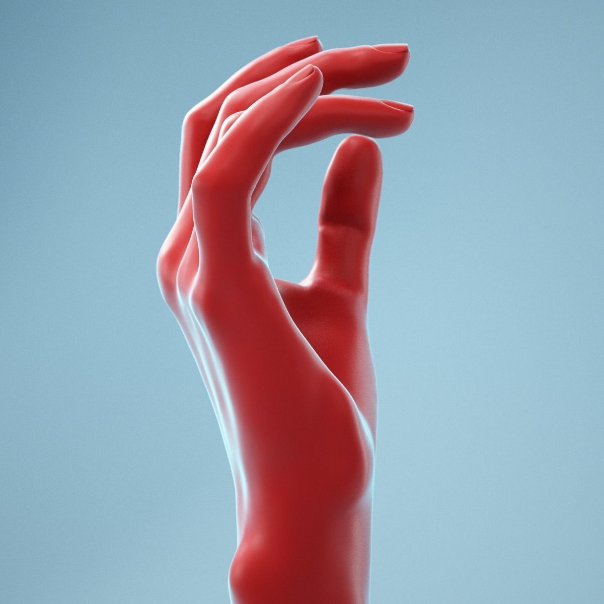 Idle Relaxed Realistic Hand Model 05 3D model_5