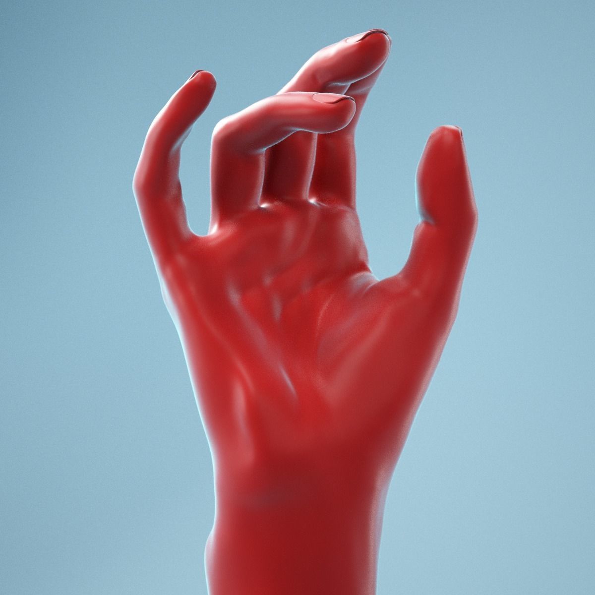 Idle Relaxed Realistic Hand Model 05 3D model_3
