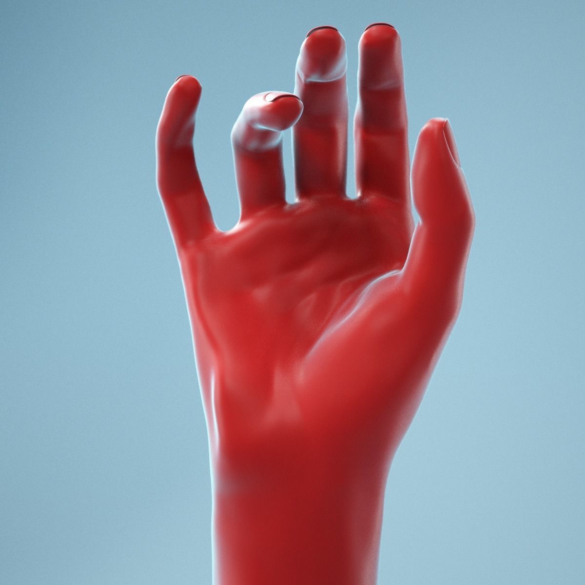 Idle Relaxed Realistic Hand Model 05 3D model_2
