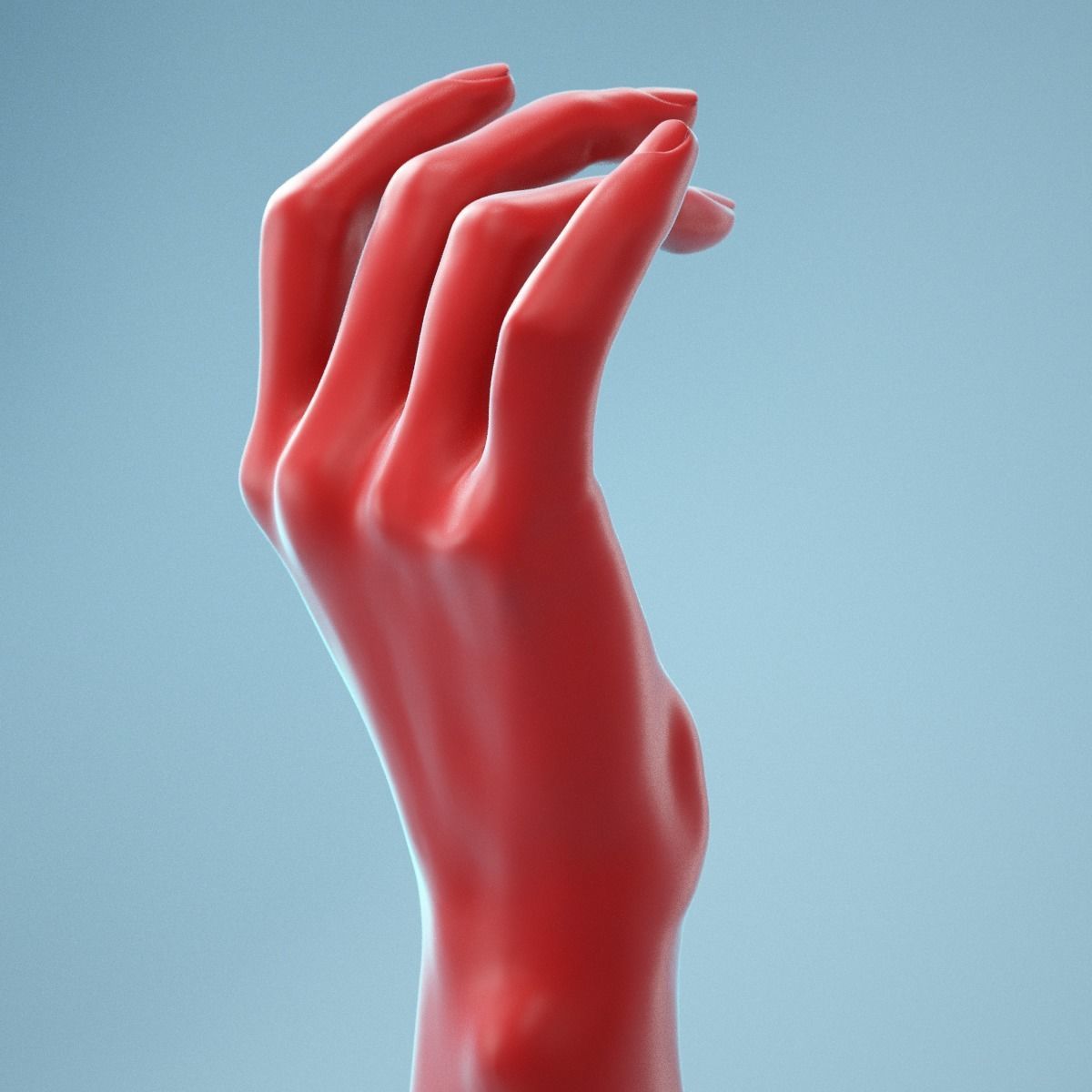 Idle Relaxed Realistic Hand Model 05 3D model_6
