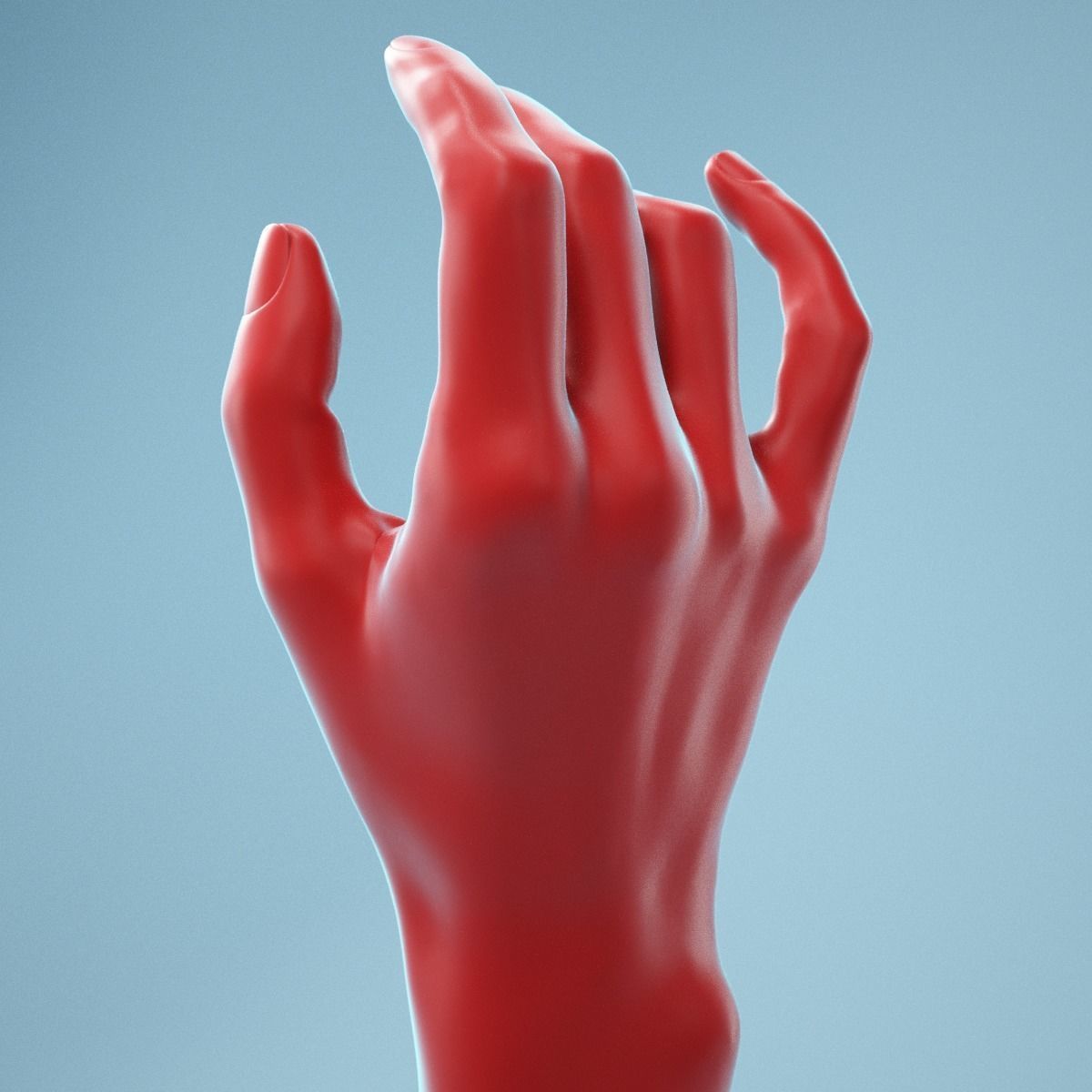 Idle Relaxed Realistic Hand Model 05 3D model_9