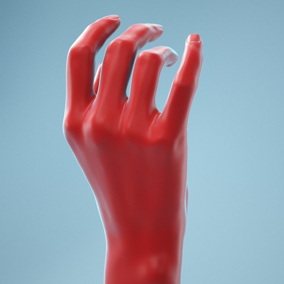 Idle Relaxed Realistic Hand Model 05 3D model_7