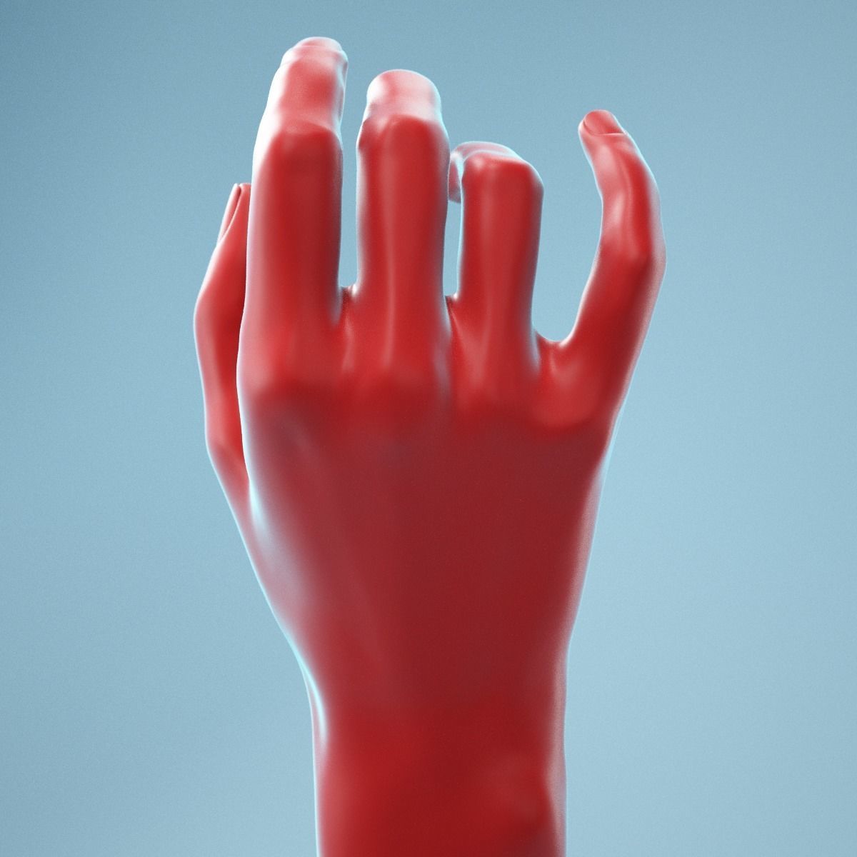 Idle Relaxed Realistic Hand Model 05 3D model_8
