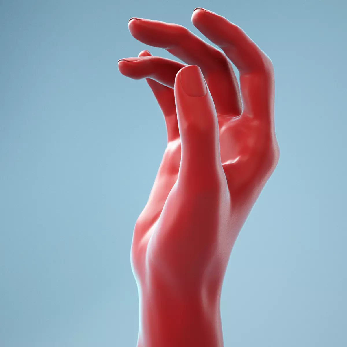 Idle Relaxed Realistic Hand Model 05 3D model_0