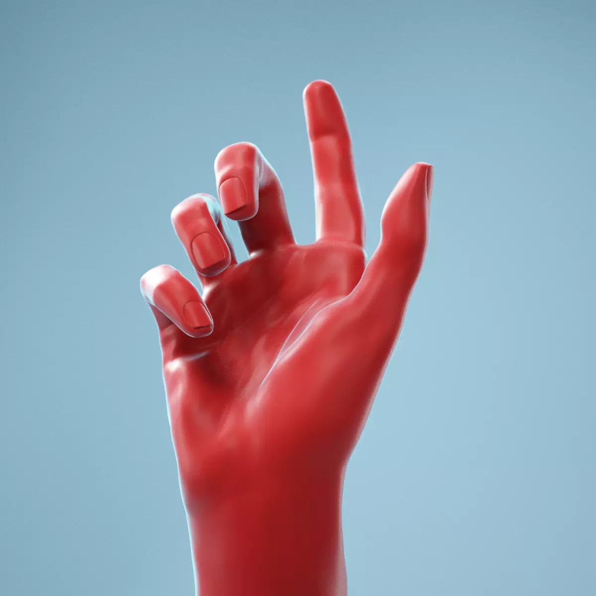 Index Out Realistic Hand Model 07 3D model