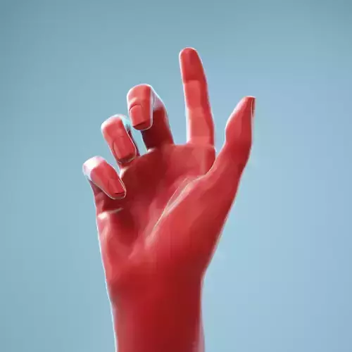 Index Out Realistic Hand Model 07 3D model