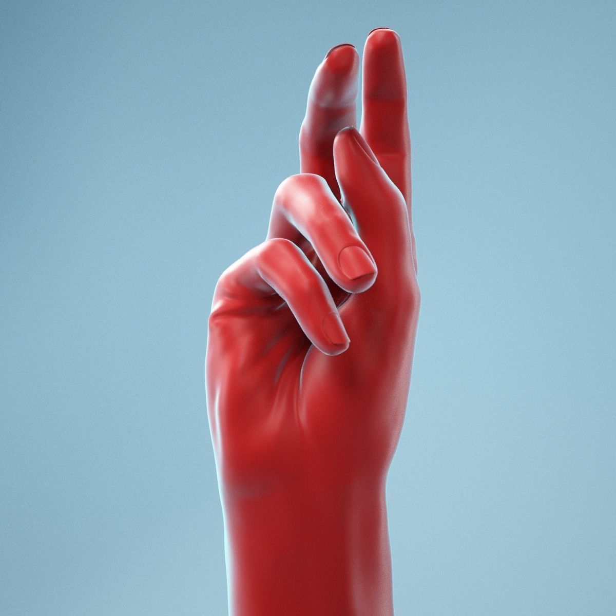 Relaxed Grip Realistic Hand Model 10 3D model_2