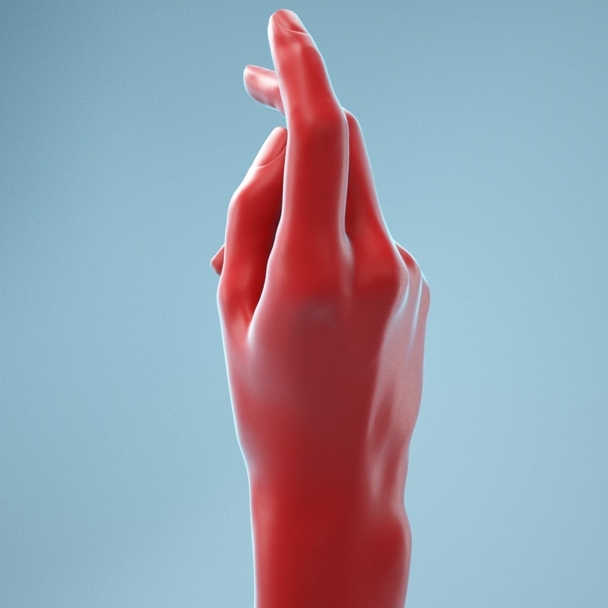 Relaxed Grip Realistic Hand Model 10 3D model_9