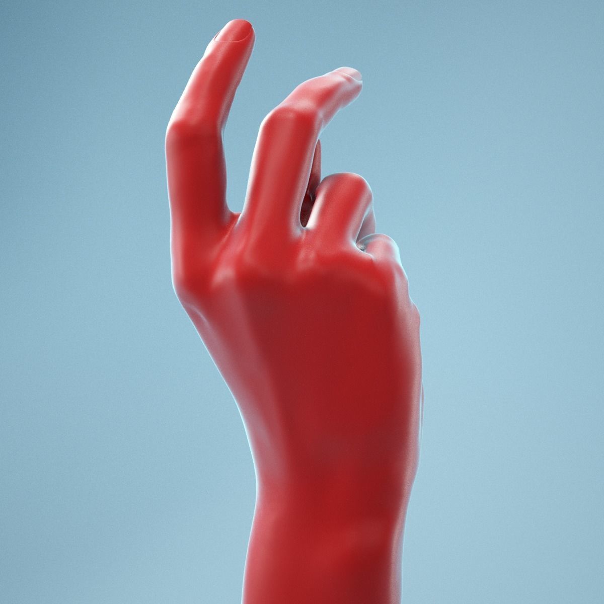 Relaxed Grip Realistic Hand Model 10 3D model_7