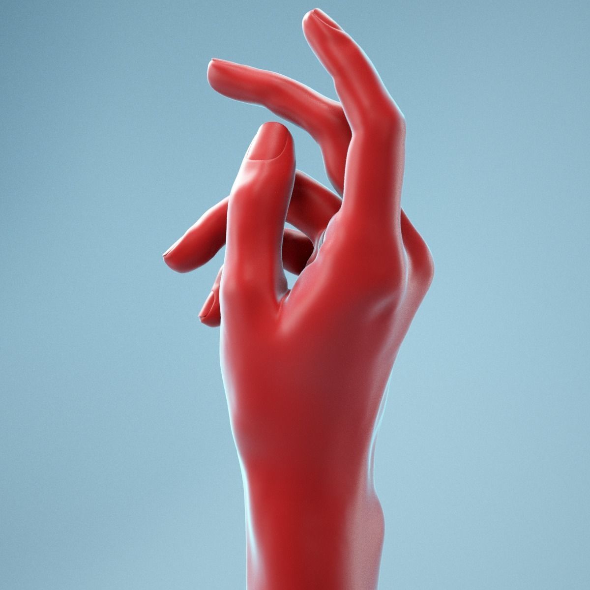 Relaxed Grip Realistic Hand Model 10 3D model_10