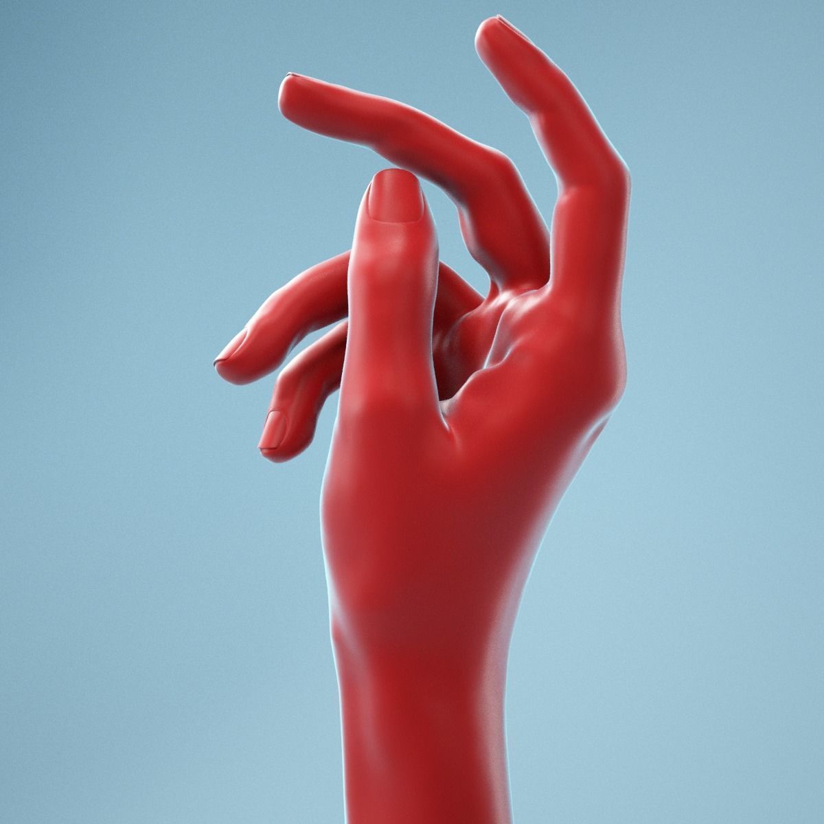 Relaxed Grip Realistic Hand Model 10 3D model_11