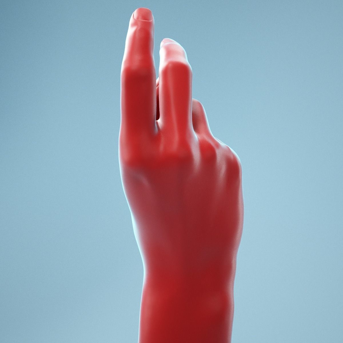 Relaxed Grip Realistic Hand Model 10 3D model_8