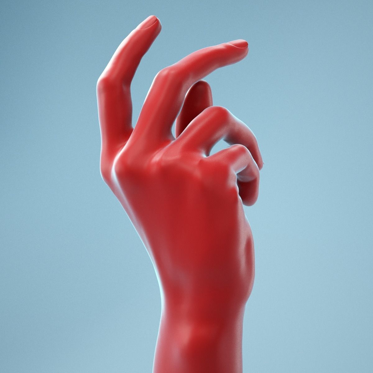 Relaxed Grip Realistic Hand Model 10 3D model_6