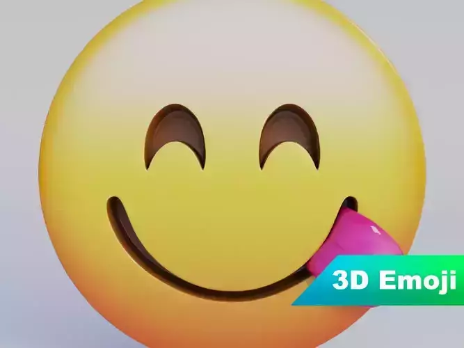 Face Savoring Food 3D Emoji 