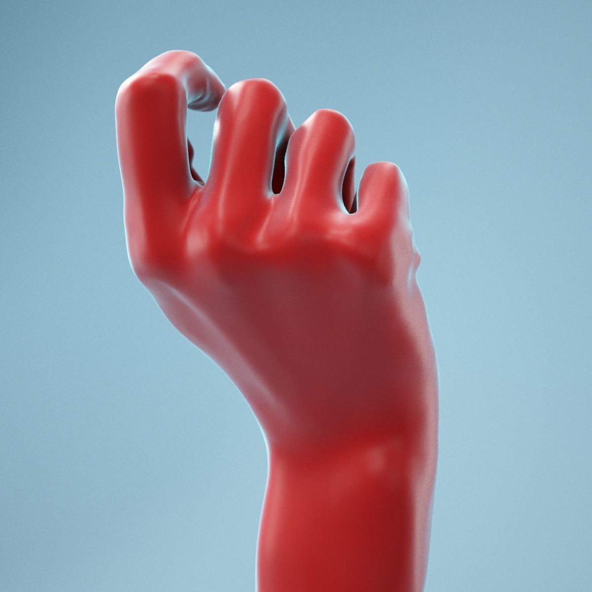 Relaxed Fist Realistic Hand Model 13 3D model_7
