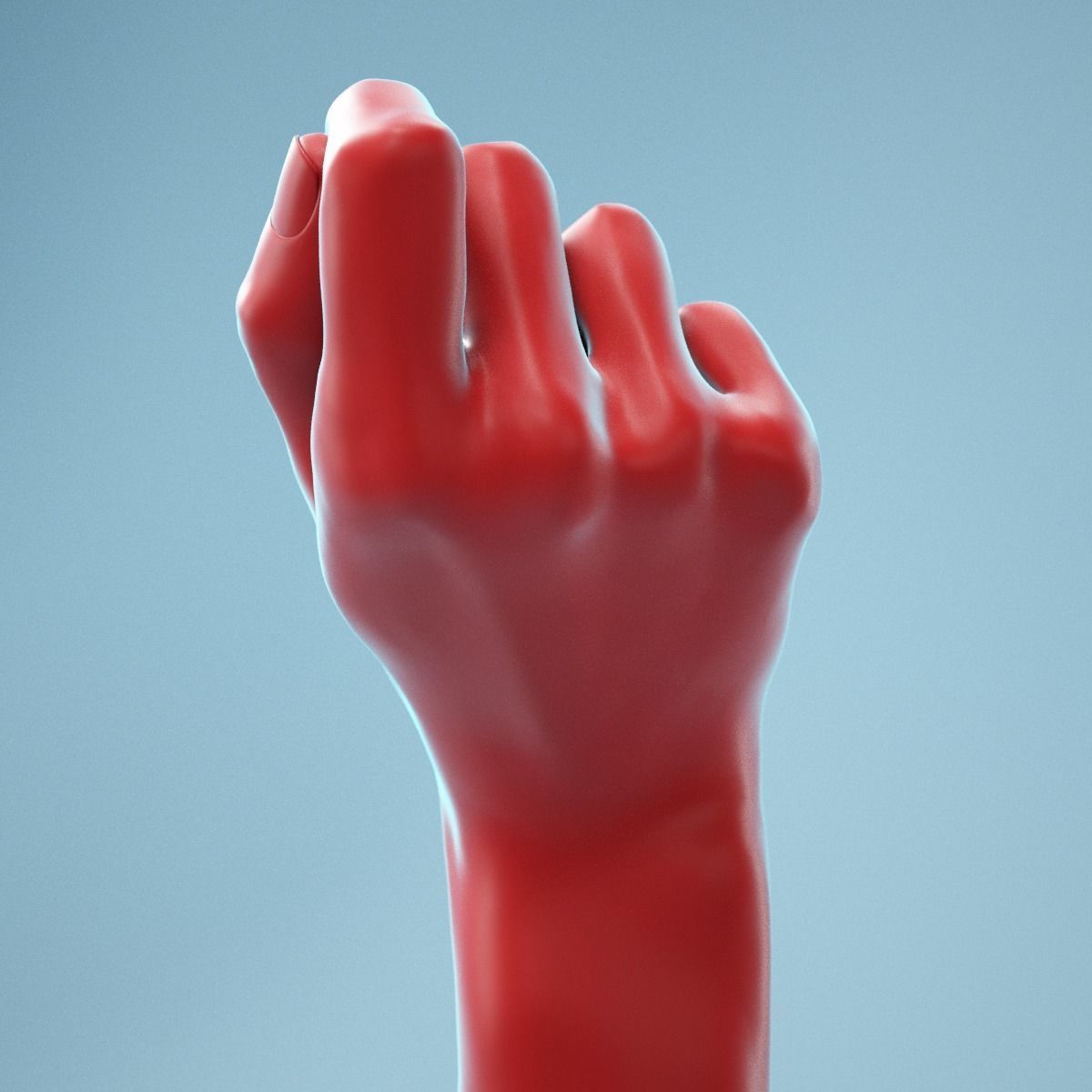 Relaxed Fist Realistic Hand Model 13 3D model_8