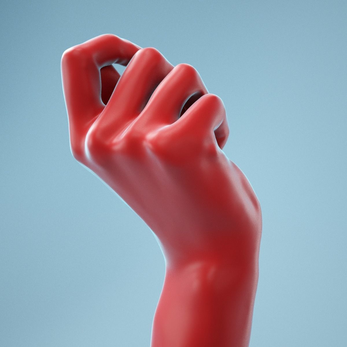 Relaxed Fist Realistic Hand Model 13 3D model_6