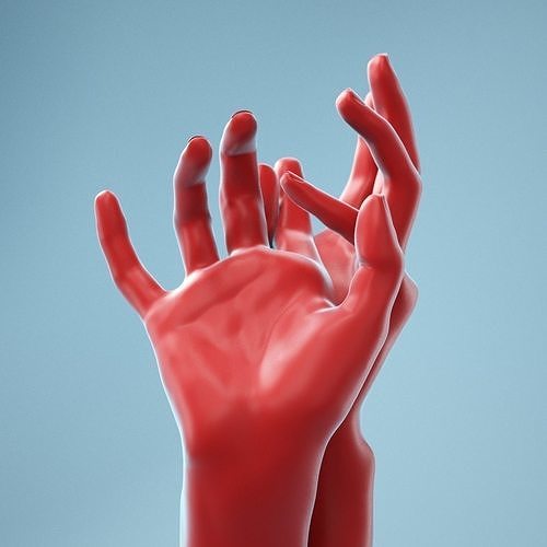 Gentle Pose Realistic Hand Model 15 3D model