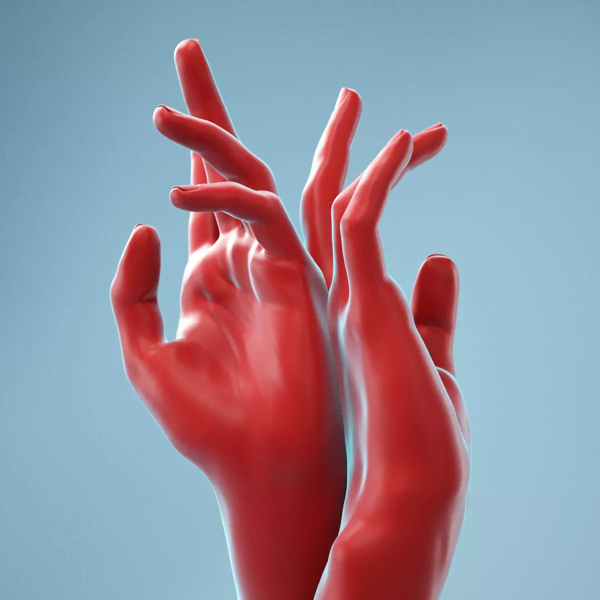 Back to Back Realistic Hand Model 16 3D model