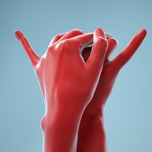 Intimate Realistic Hands Model 17 3D model